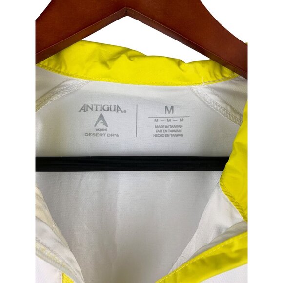 Antigua Womens Desert Dry Jacket M White & Yellow - Picture 5 of 6